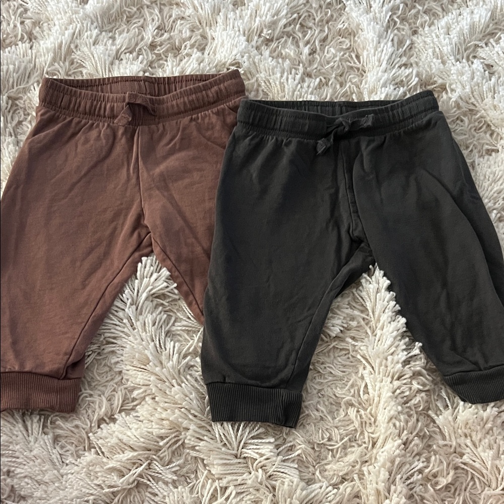 H&M baby Pull-On Jogger Pants - Brown and Black